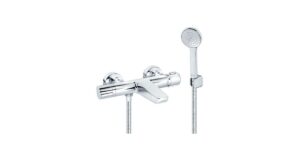 Mješalica za kadu termostatska+ručica+crijevo+fiksni držač