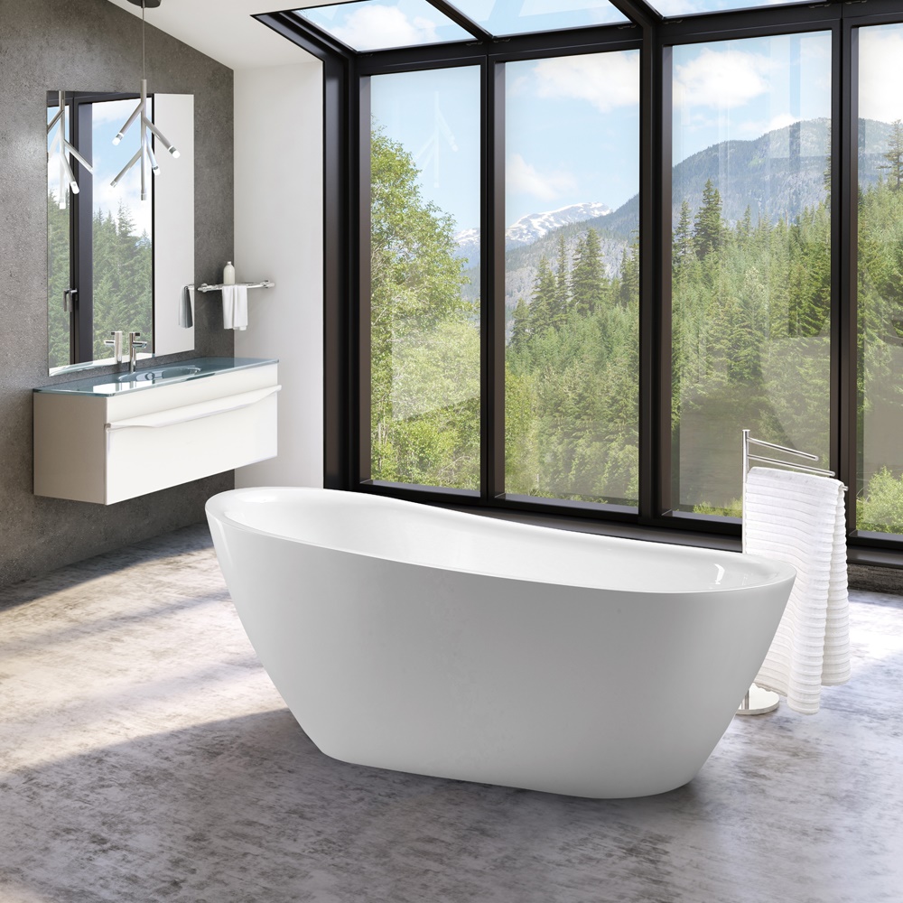 KIMIC SAMOSTOJEĆA KADA BIJELA 170x80x71cm