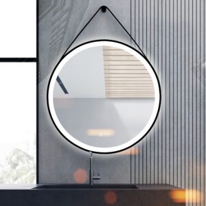 Ogledalo PROSPEROUS FI 800, led tauch & fog free, ovjesno, crni okvir