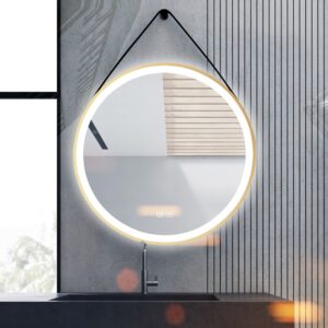 Ogledalo PROSPEROUS FI 800, led tauch & fog free, ovjesno, zlatni okvir