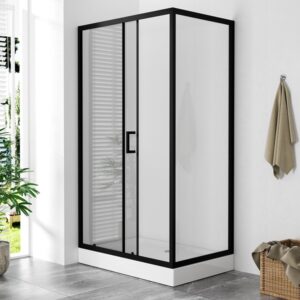 B-LINE TUŠ KABINA 1200x900x1950, CRNA, PROZIRNO STAKLO