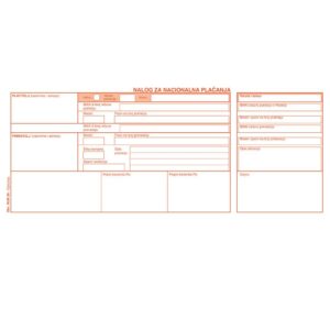 Obrazac HUB 3A, OPTIMA, nalog za nac. pl. 3/1, A4,1+0 LASER 900/1