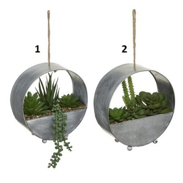 CVIJEĆE UMJETNO U METALNOJ TEGLI PROMJERA 17 CM