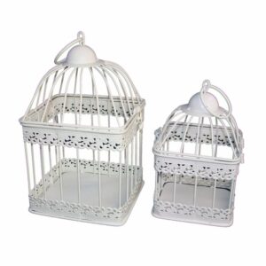 STALAK ZA CVIJEĆE - UKRASNI KAVEZI ZA PTICE METALNI 2/1 KREM