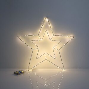 LED lampice zvijeda dupla 150L/47,5xh45,5cm 3AA