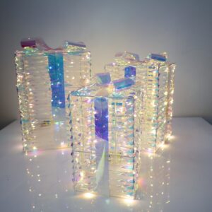 LED lampice 3kom pokloni 30/40/50L h28/33/40cm 3AA iris traka WW